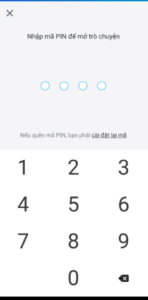 Đặt Mã Pin Ẩn Trò Chuyện Zalo