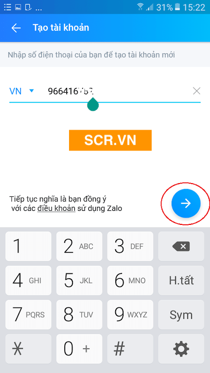 Nhấp mũi tên
