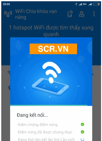 Báo hack wifi thành công