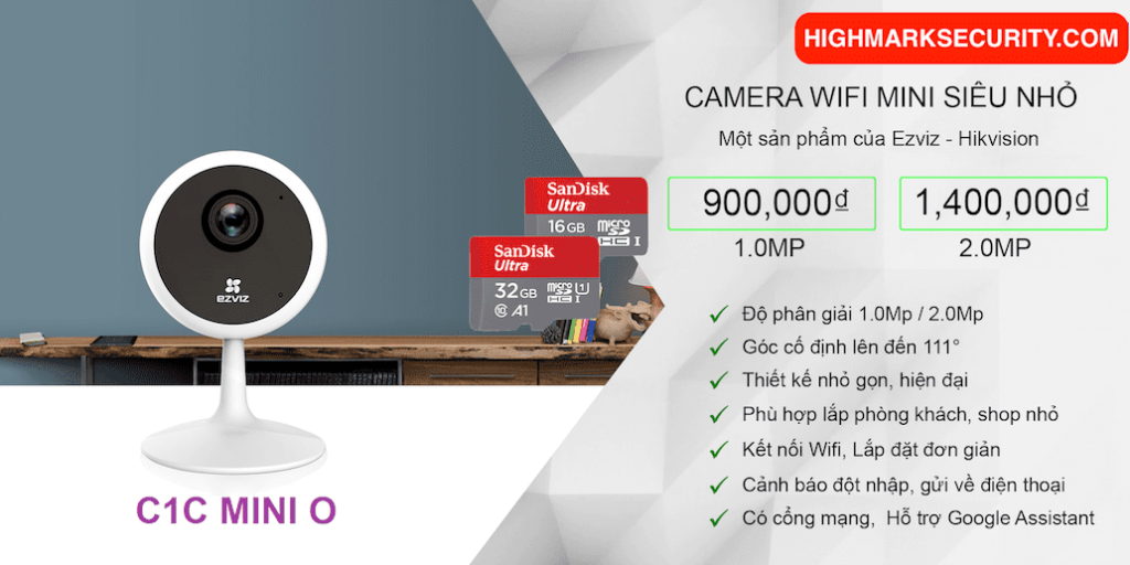 CAMERA IP WIFI EZVIZ MINI SIÊU NHỎ