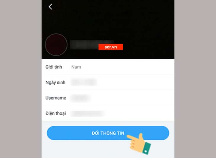 Chọn Đổi thông tin