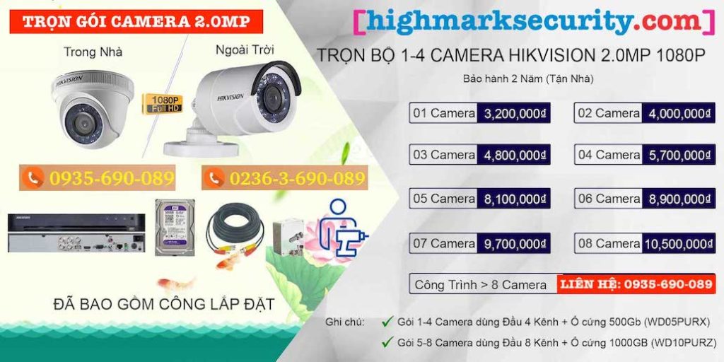 LẮP ĐẶT CAMERA TRỌN GÓI ĐÀ NẰNG HIKVISION 2.0