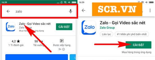 Tìm kiếm Zalo