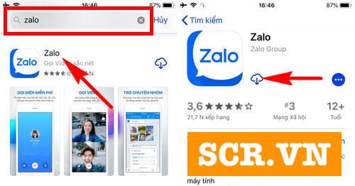 Tìm Zalo trên App Store