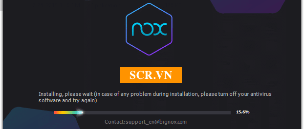 Đợi Noxplayer cài đặt