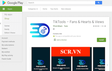 App TikTools Trên Android