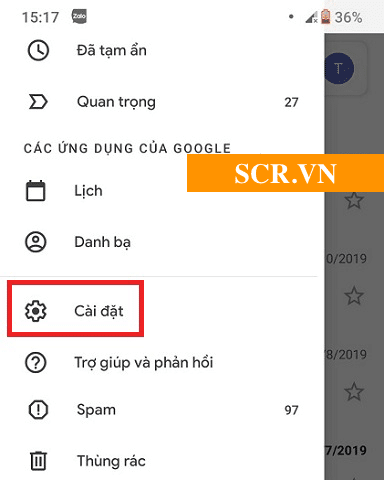 Chọn Cài đặt hay Settings trên điện thoại