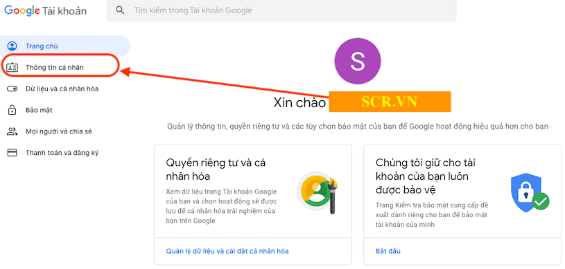 Thông tin cá nhân