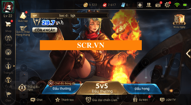 Giao diện game Liên Quân Mobile