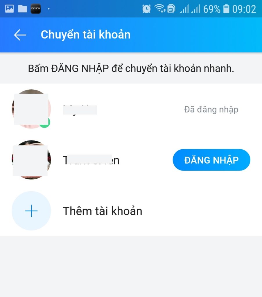 vào 2 zalo trên 1 điện thoại 5