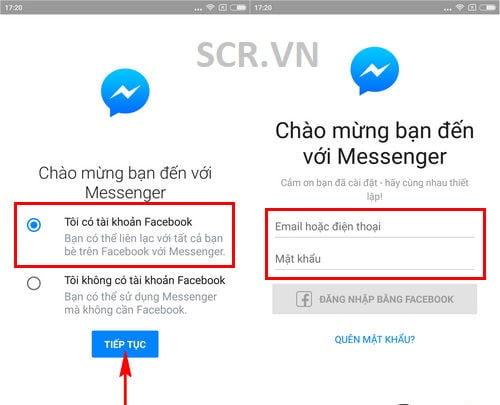 Đăng Nhập Messenger Trên Điện Thoại