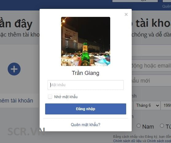 Truy cập Facebook Bằng Ảnh Đại Diện 