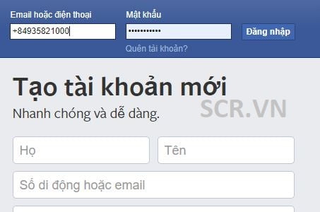 Login Tài Khoản Facebook Bằng Số Điện Thoại 