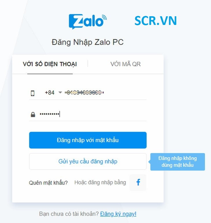 vào zalo bằng trình duyệt trên máy tính 1