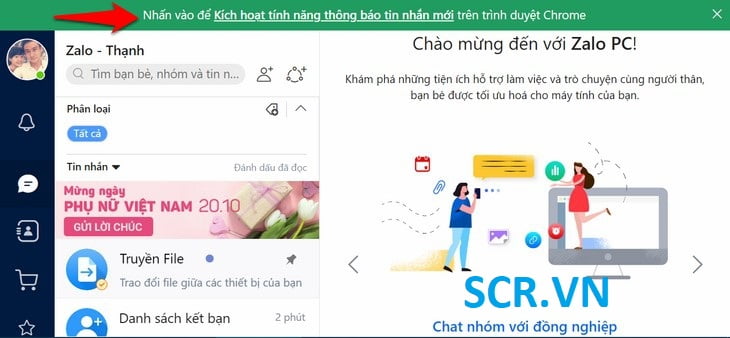 vào zalo bằng trình duyệt trên máy tính 4