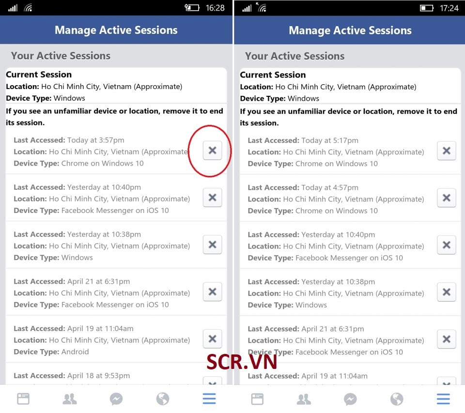 Đăng xuất fb điện thoại 3