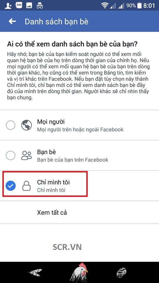 danh sách bạn bè