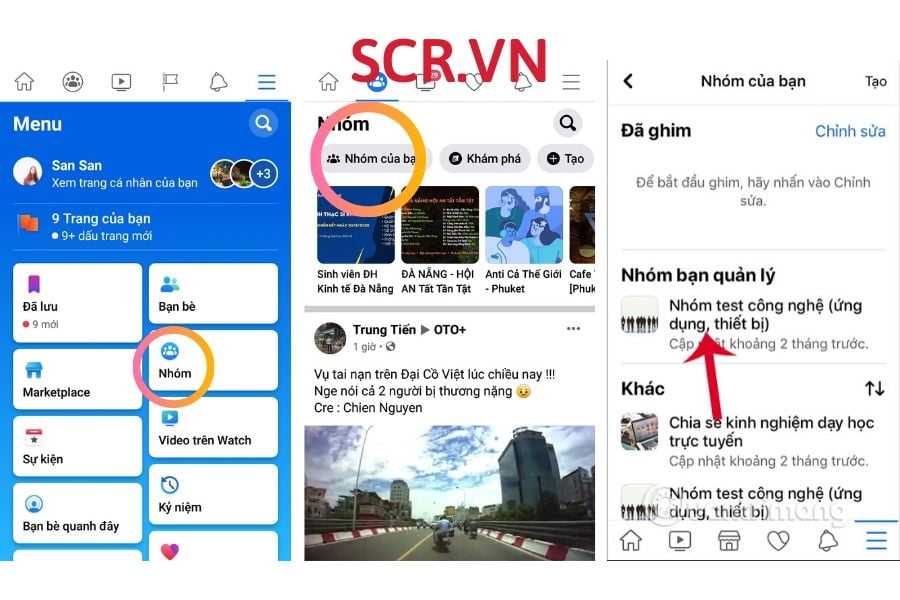 xóa nhóm facebook trên điện thoại