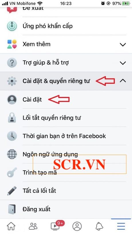 Cài đặt & quyền riêng tư