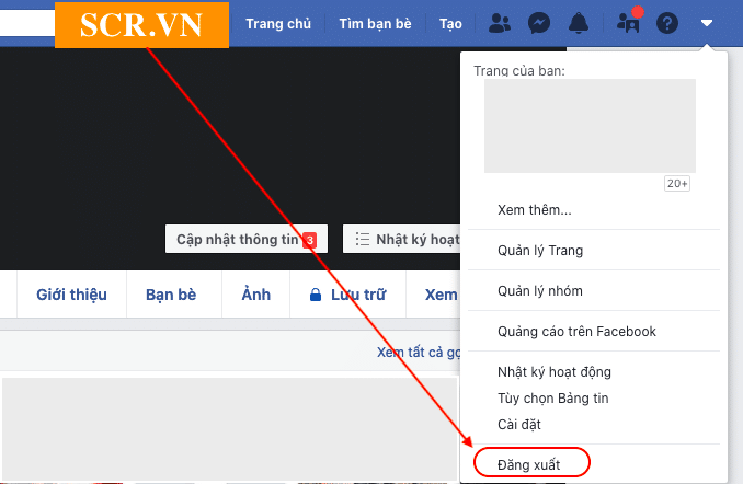 Chọn Đăng Xuất