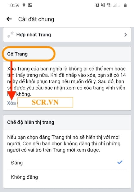 Gỡ trang