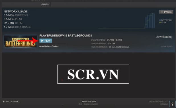 Nhấn Play