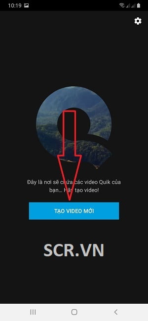 Tạo video mới để bắt đầu làm video ảnh mới với Quik.