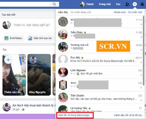 Xem tất cả trong Messenger