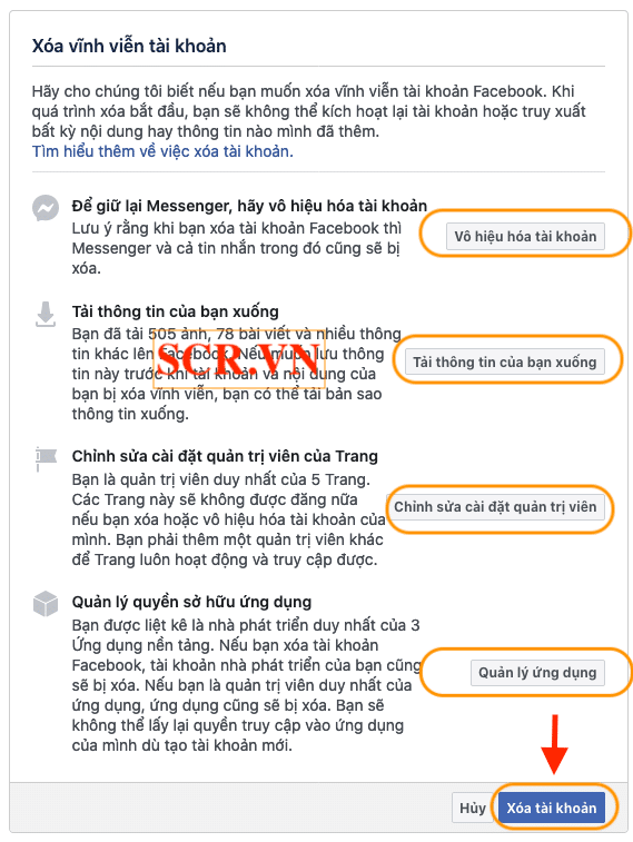 Xóa vĩnh viễn tài khoản facebook