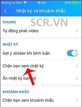 Chặn Bạn Bè Xem Nhật Ký