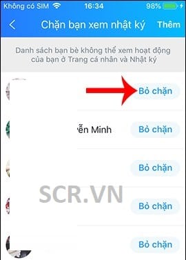 Chặn Bạn Bè Xem Nhật Ký