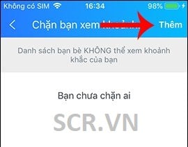 Chặn Bạn Bè Xem Khoảnh Khắc