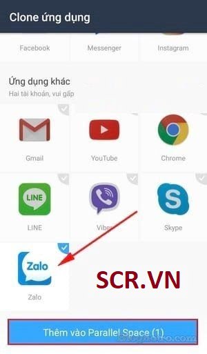 vào 2 zalo trên 1 thiết bị