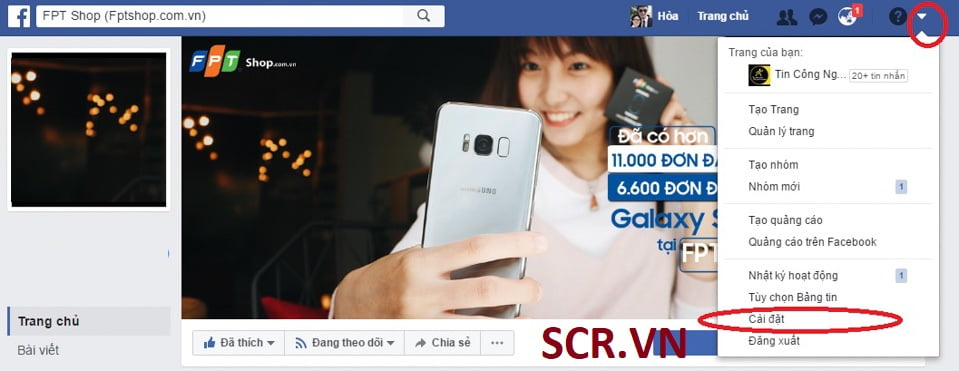 đăng xuất fb trên máy tính 1