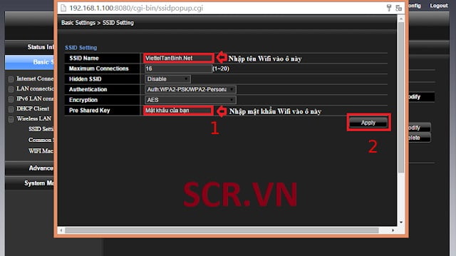 Cách thay mật khẩu mạng Viettel