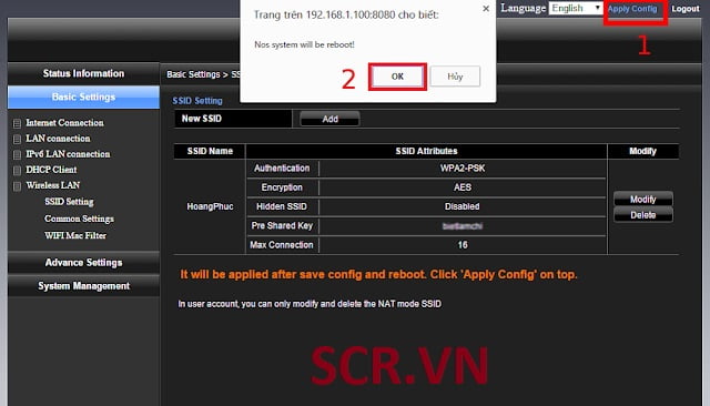 Cách đổi pass mạng Viettel 1
