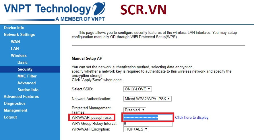 Cách đổi MK wifi VNPT