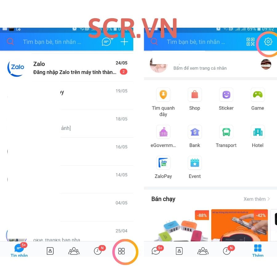 đăng nhập 2 zalo trên 1 điện thoại 1