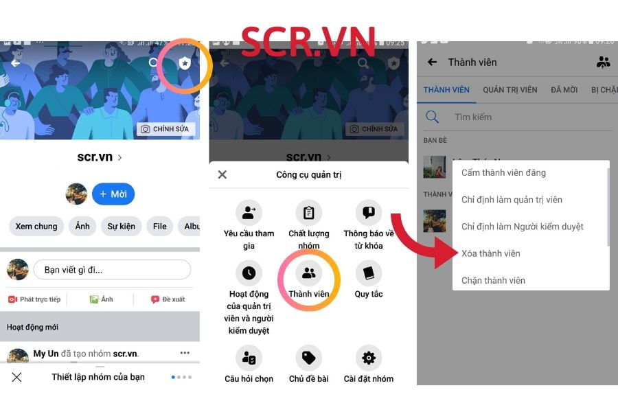 xóa nhóm facebook trên điện thoại 1