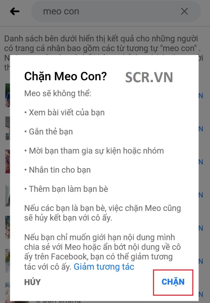 Chặn FB Bằng ĐT