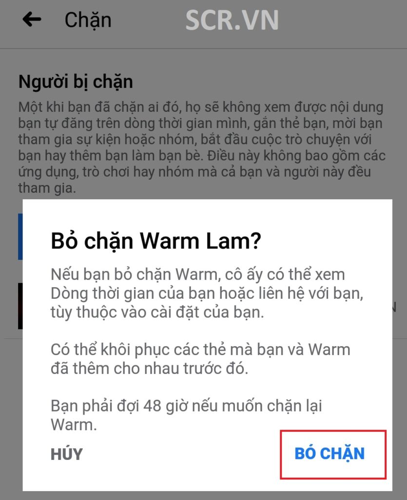 Hướng Dẫn Bỏ Chặn Face