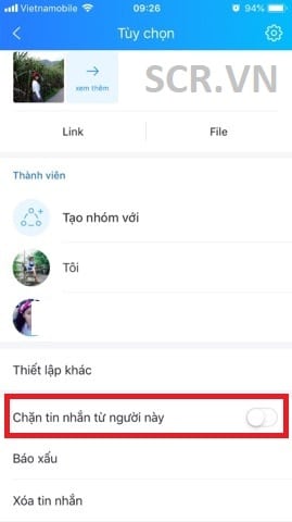 Block Bạn Bè Nhắn Tin