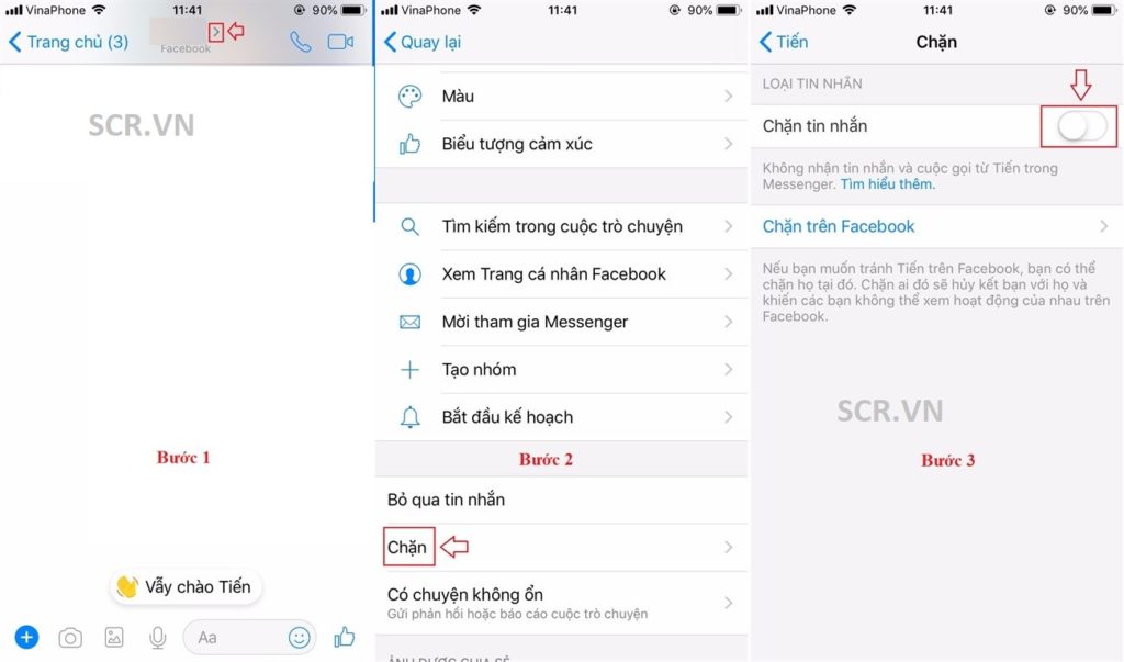 Chặn Và Bỏ Chặn Tin Nhắn 