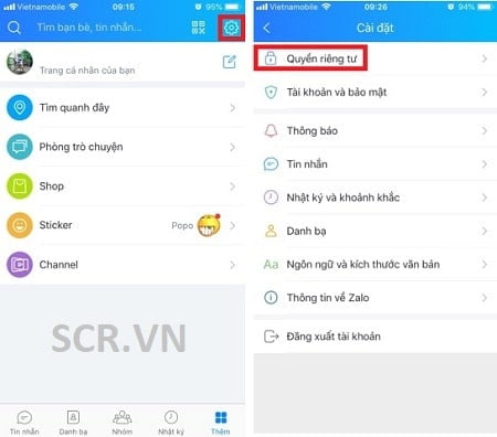 Chặn Tin Nhắn, Cuộc Gọi Từ Người Lạ