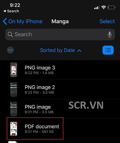 chia sẻ file chụp toàn trang iphone