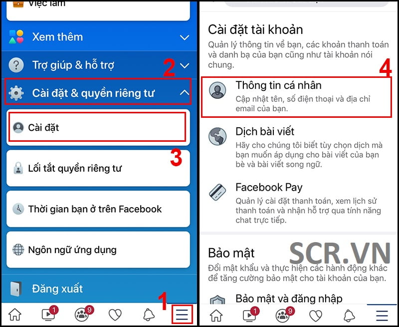 Khóa tài khoản Facebook tạm thời trên điện thoại