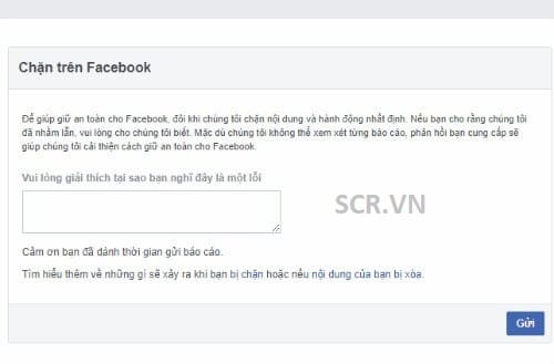 Gửi Phản Hồi Đến Facebook Yêu Cầu Hỗ Trợ Mở Khóa