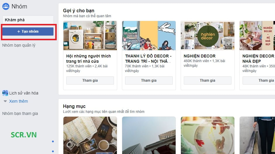 Cách tạo nhóm Facebook trên destop 2