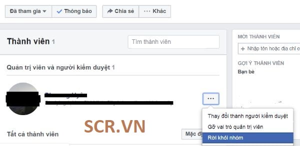 xóa nhóm facebook trên máy tính 4
