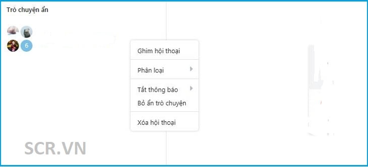 Bỏ Ẩn Cuộc Trò Chuyện Trên Zalo
